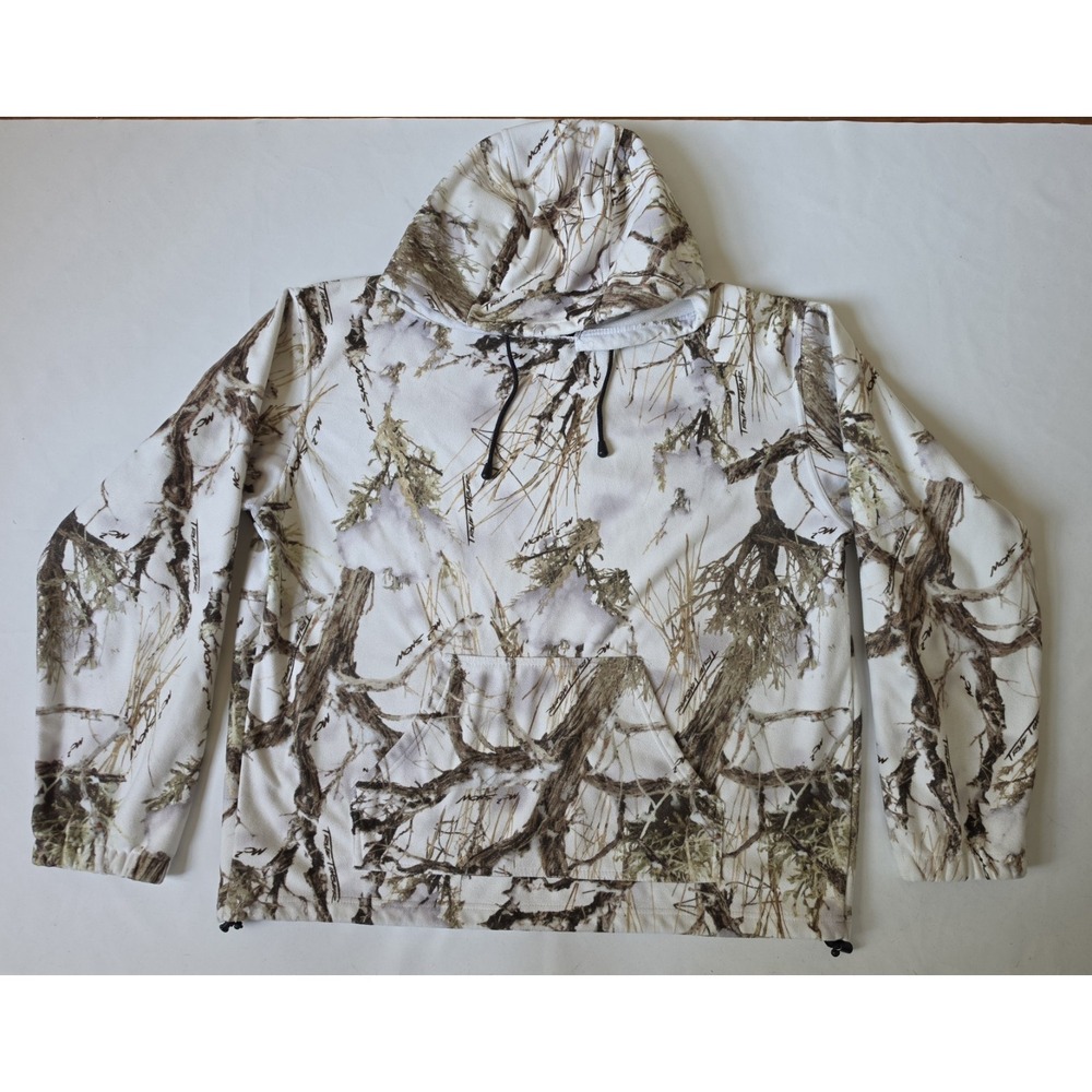 True Timber Camo Men's Hoodie in White — 100% Polyester — Size: L